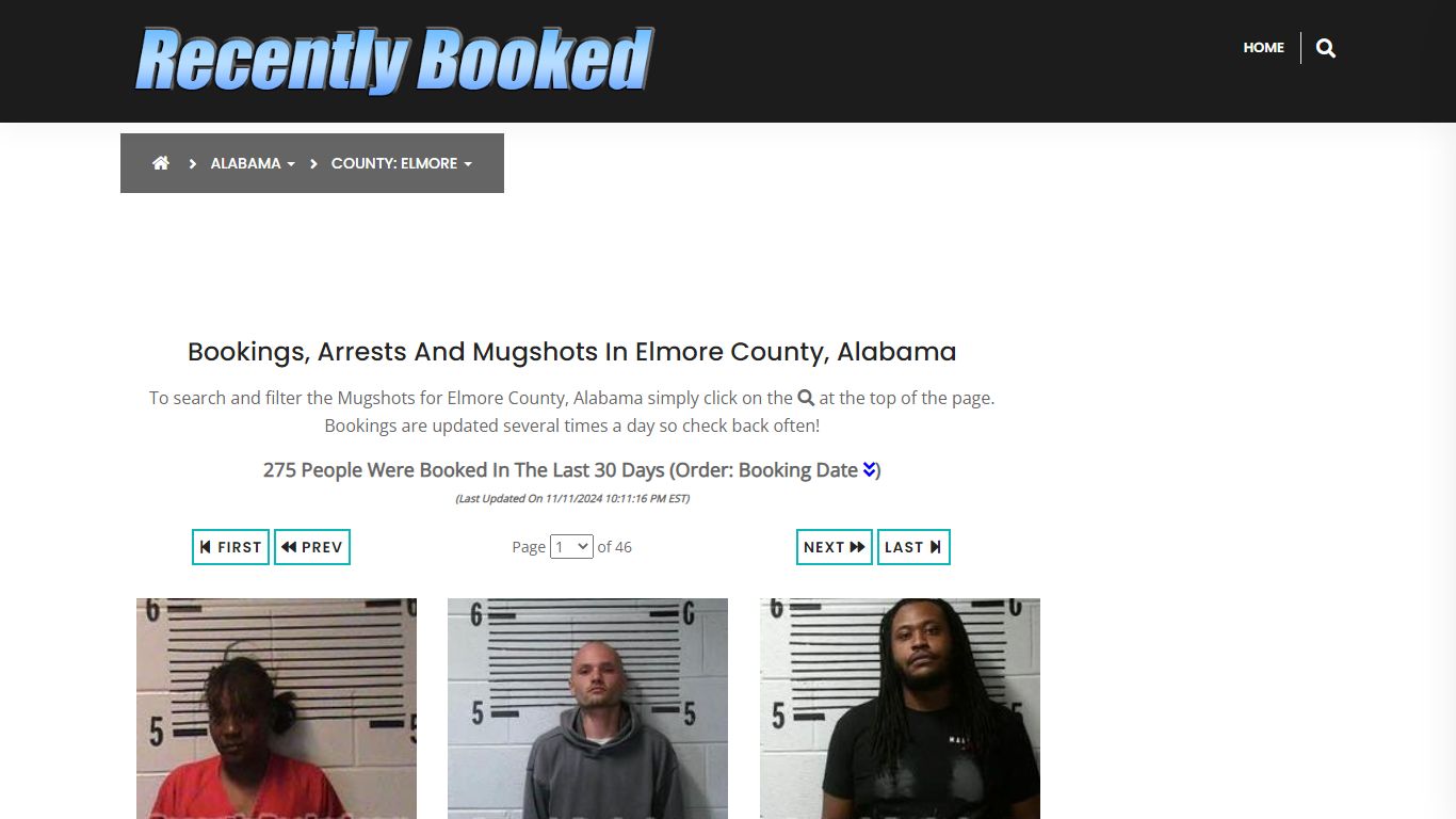 Bookings, Arrests and Mugshots in Elmore County, Alabama - Recently Booked