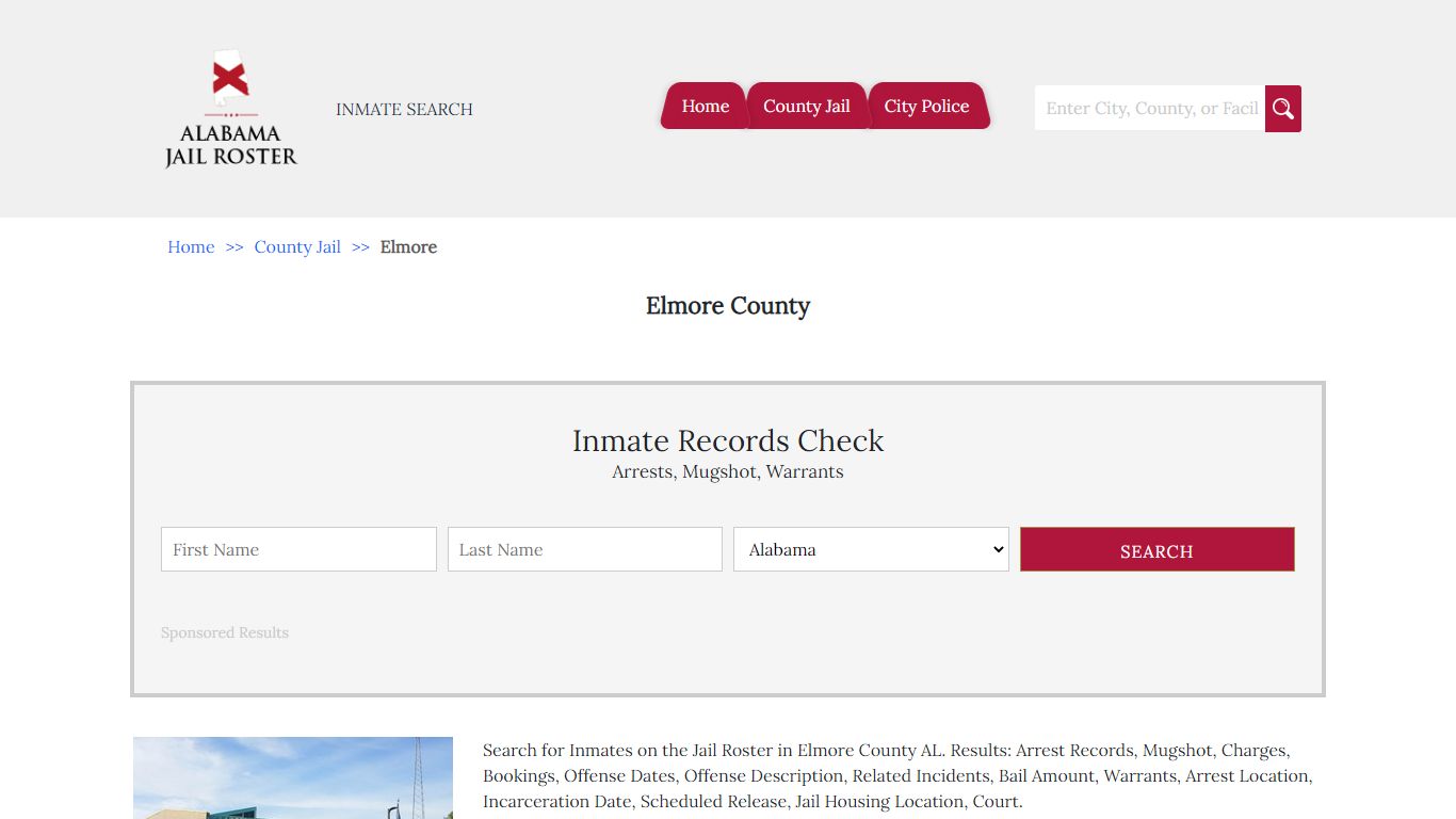 Elmore County - Alabama Jail Inmate Search